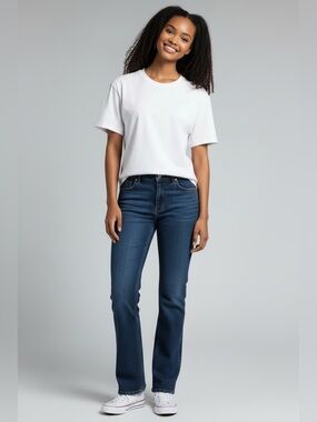 7 For All Mankind Women’s Boot Cut Jeans - Deep Blue Wash